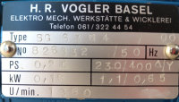 Vogler Fußmotor BSG63-B4