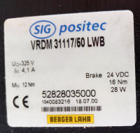 Berger Servo Motor mit ROBA-stop-M VRDM31117/50 LWB