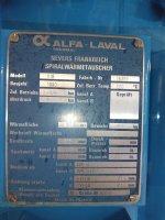 Alfa Laval Spiralwärmetauscher 9,08 m²