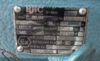 BBC EX foot motor 90L4AF 1,1 KW