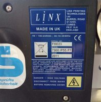 LINX 7300 IP55 P73 industrial printer with Ultima 3103 C printhead