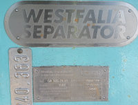 Westfalia Seperator/Dekanter CA365-21-19 Komplettanlage