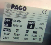 Pago Pagomat 6AM Etikettierer mit Laetus Argus Steuerung