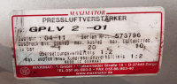 Maximator Pressluftverstärker GPLV2-01