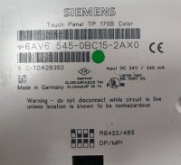 Siemens Simatic Touch Panel 6AV6 545-0BC15-2AX0