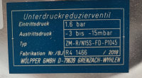 Zimmerli IDAG Überdruck Reduzierventil  ZM-R/N15S-FD-P1045