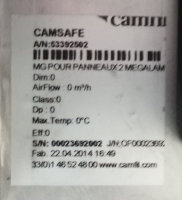 Camfil stainless steel filter Camsafe with Megalam filter